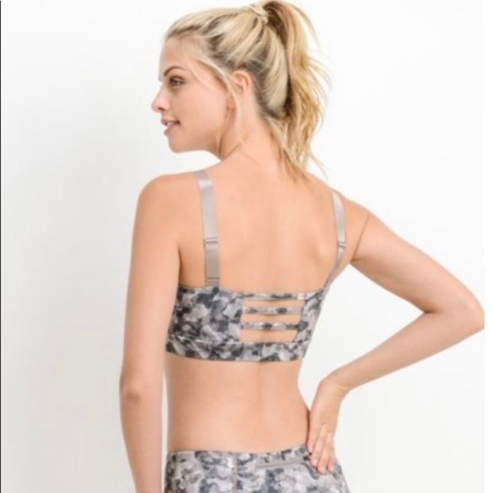 Mono B Camo Triple Strap Bra